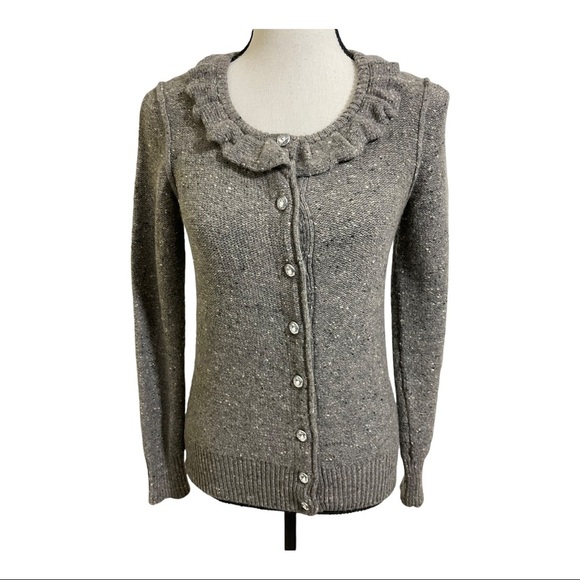 Collection fifty nine womens Crystal button front cardigan wool & cashmere XS - Picture 9 of 10